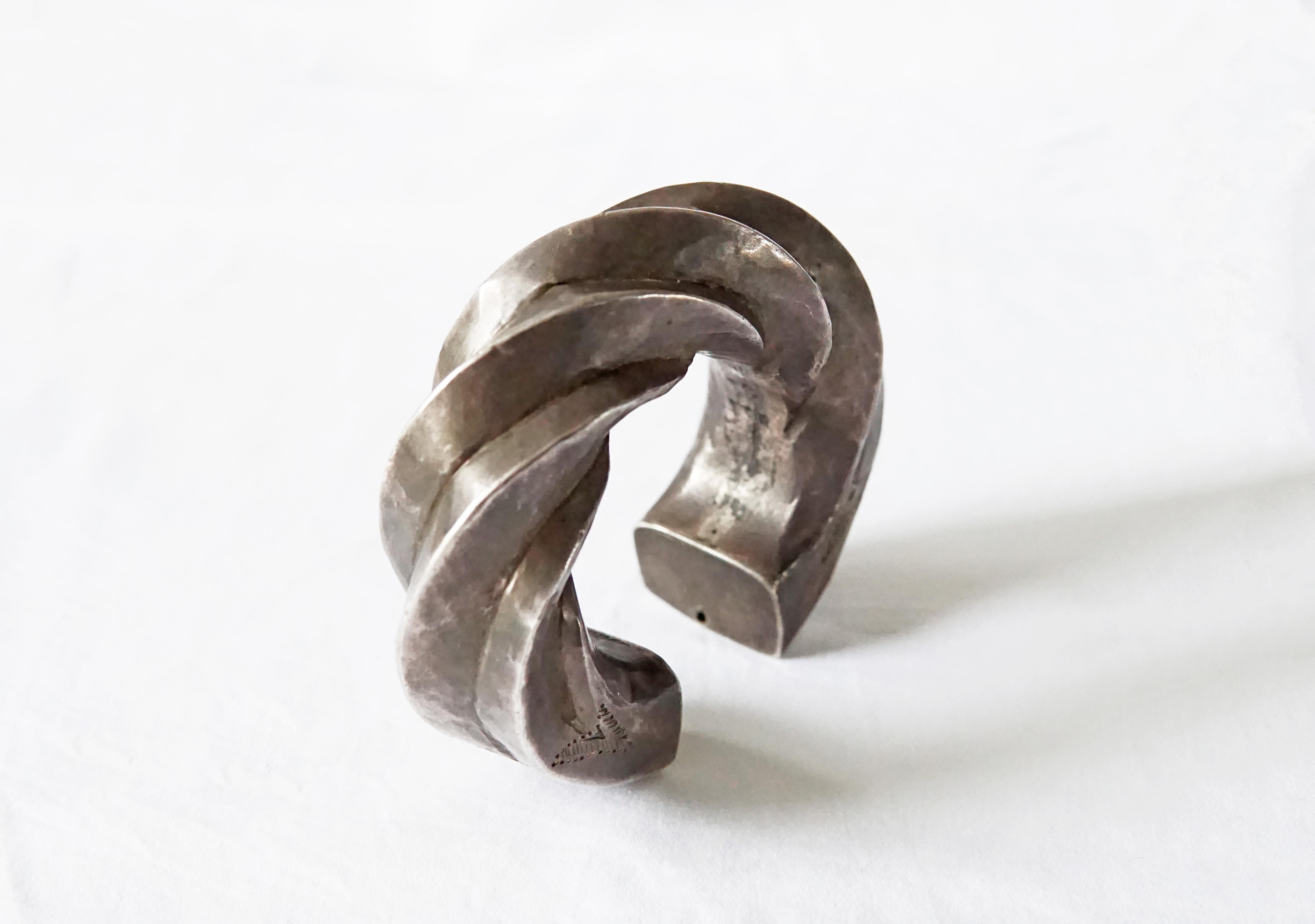 silver spiral bracelet