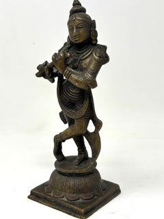 Antique Hindu Bronze of Krishna Sculpture