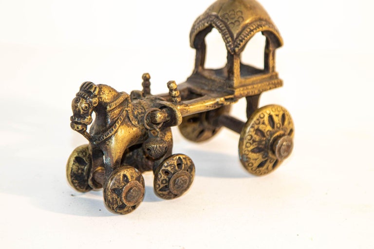 Statuette De Temple Hindou En Bronze - Jouet Ou Décoration