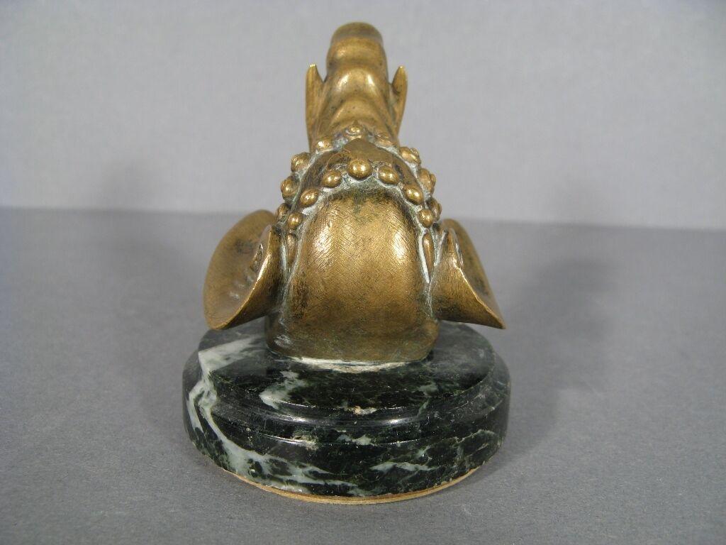 Antique Hindu Elephant Head Bronze Paperweight -1Y70 4