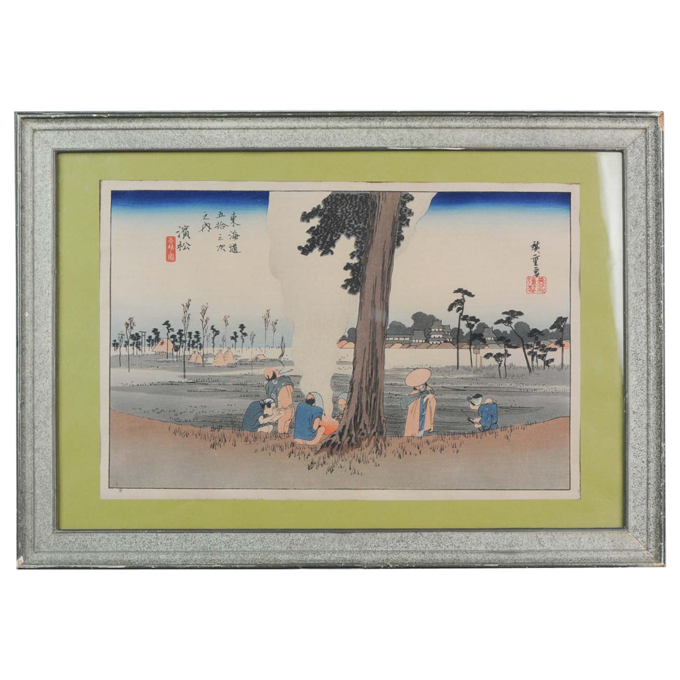Ancienne gare de Hiroshige Tokaido Road 29e : Hamamatsu  : Impression en bloc japonaise