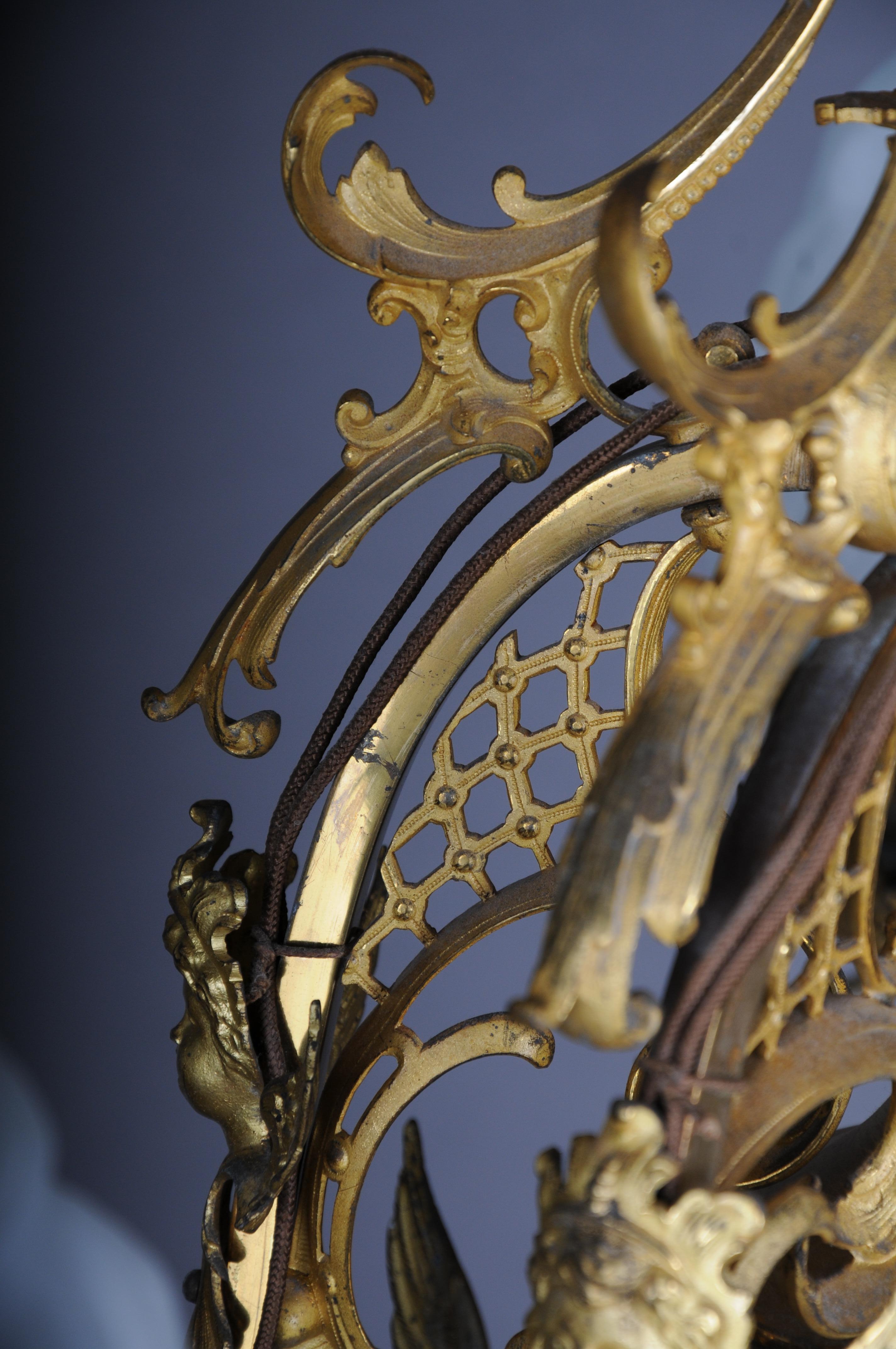 Antiker Hisorism-Kronleuchter, Bronze, Gold, aus dem Jahr 1880 im Angebot 5