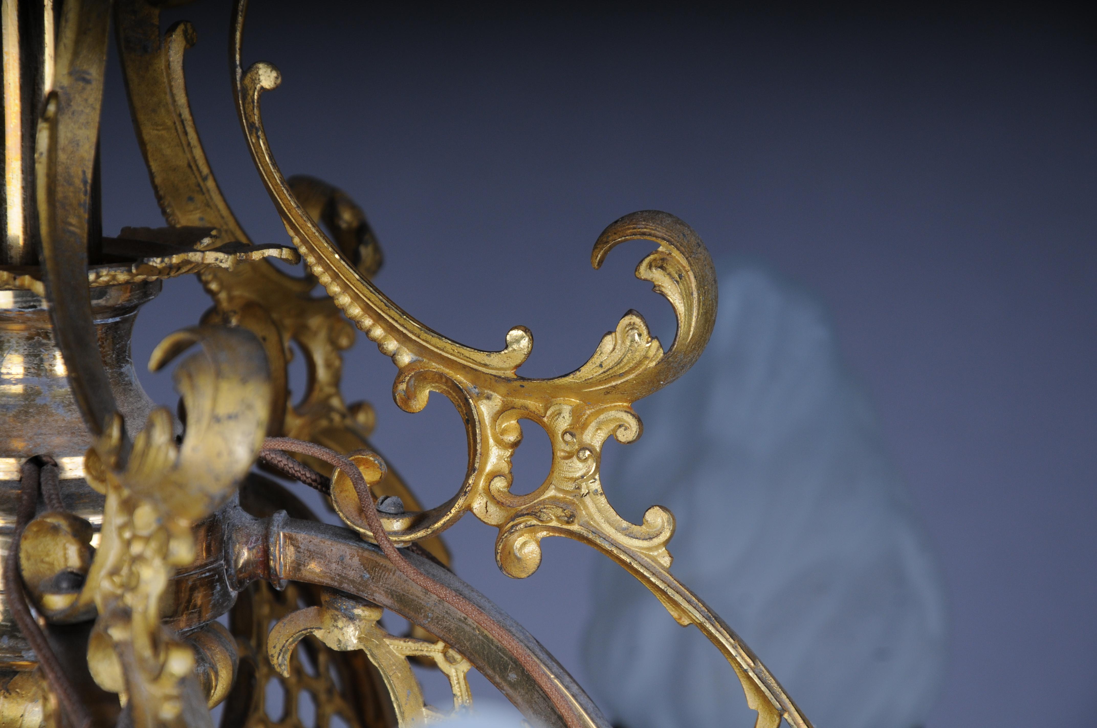 Antiker Hisorism-Kronleuchter, Bronze, Gold, aus dem Jahr 1880 im Angebot 10