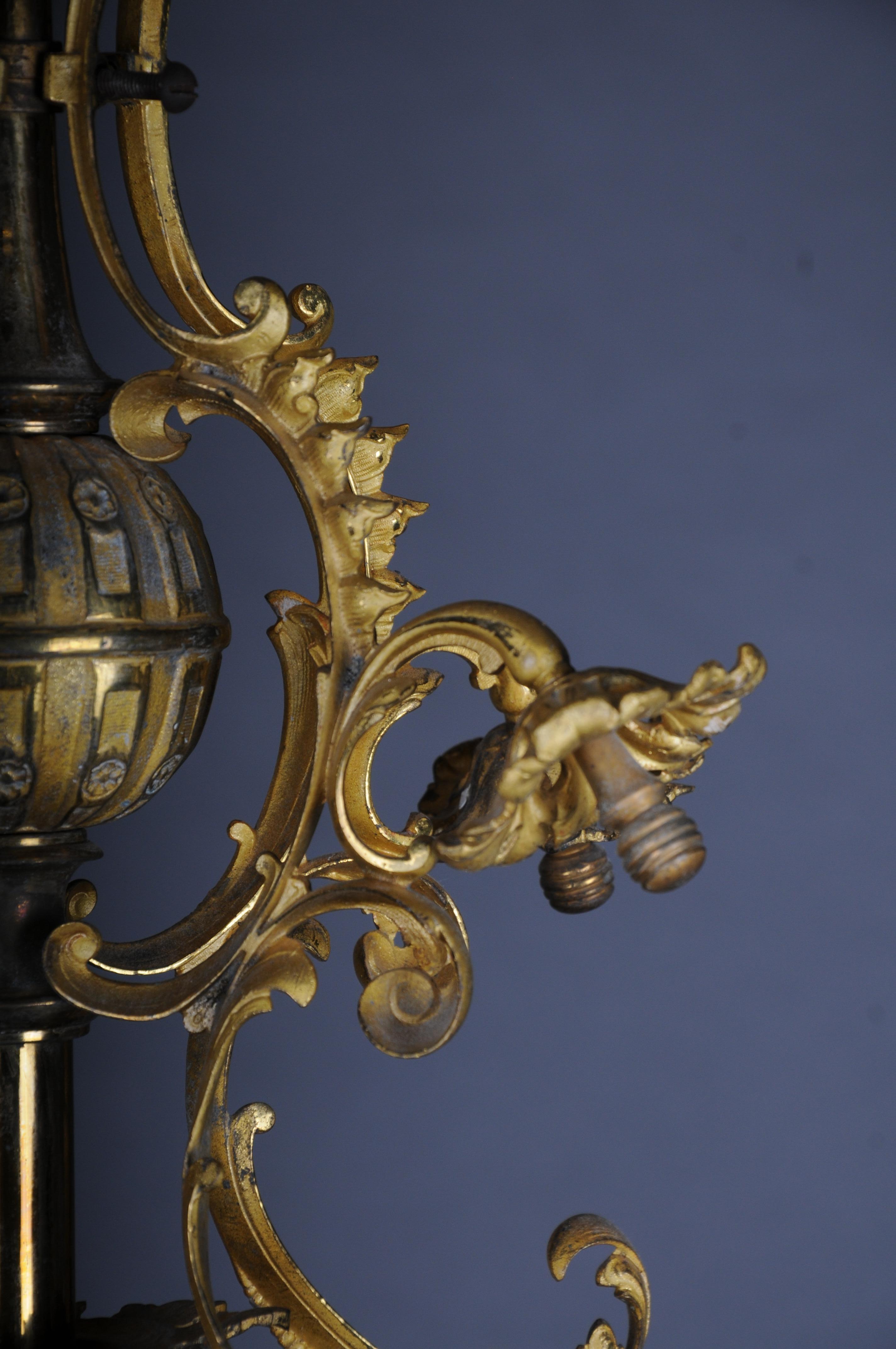 Bronze Antique Hisorism chandelier, bronze, gold from 1880 For Sale
