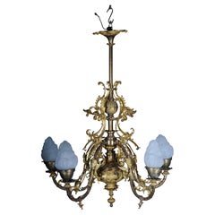 Antique Hisorism chandelier, bronze, gold from 1880