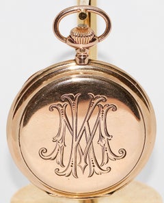 Antique, Historical IWC Hunter Pocket Watch, 14 Karat Yellow Gold