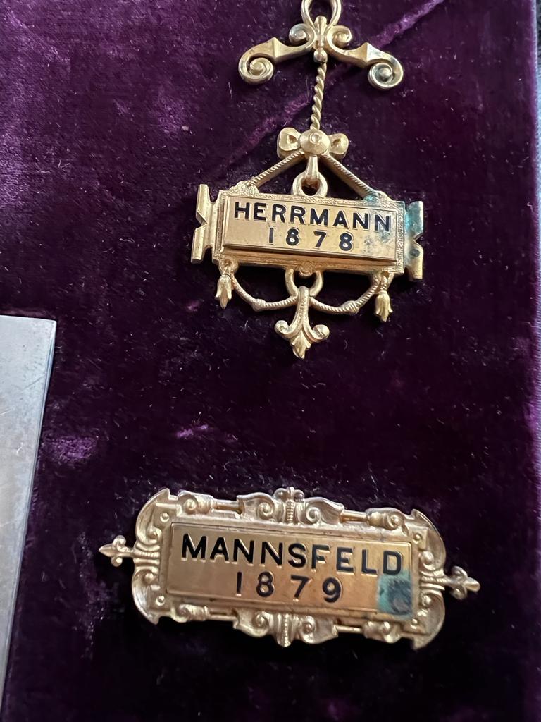 Fait main Antique plaque commémorative judaïque de la franc-maçonnerie viennoise-Paris 1861-1886 en vente