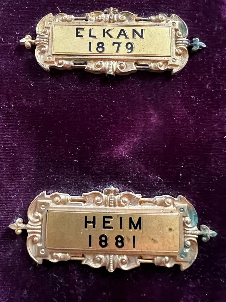 Antike Historische Judaistische Freimaurer-Gedenktafel Wien-Paris 1861-1886 im Zustand „Gut“ im Angebot in Doha, QA