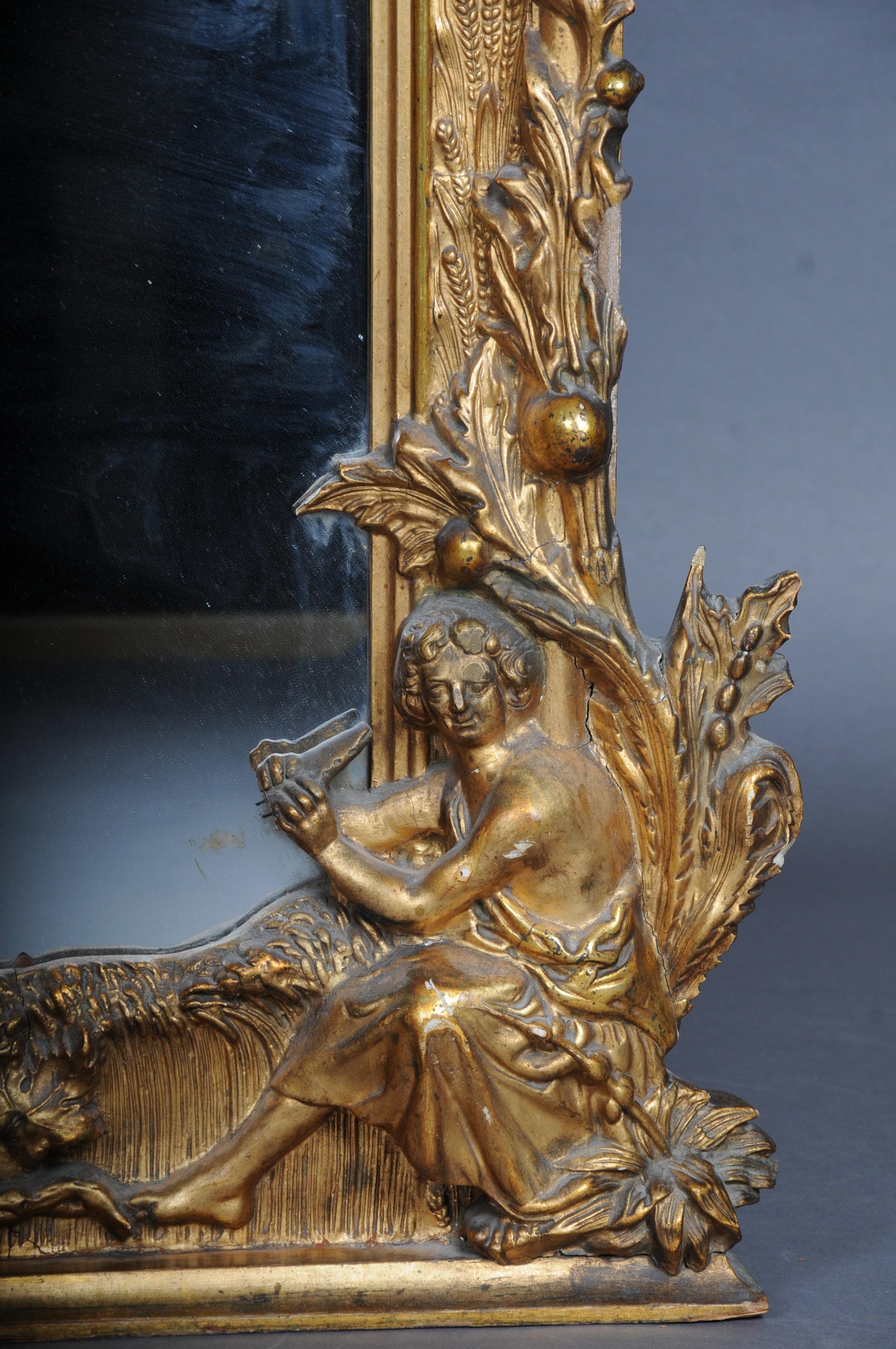 Miroir historique ancien doré, datant d'environ 1870 en vente 4