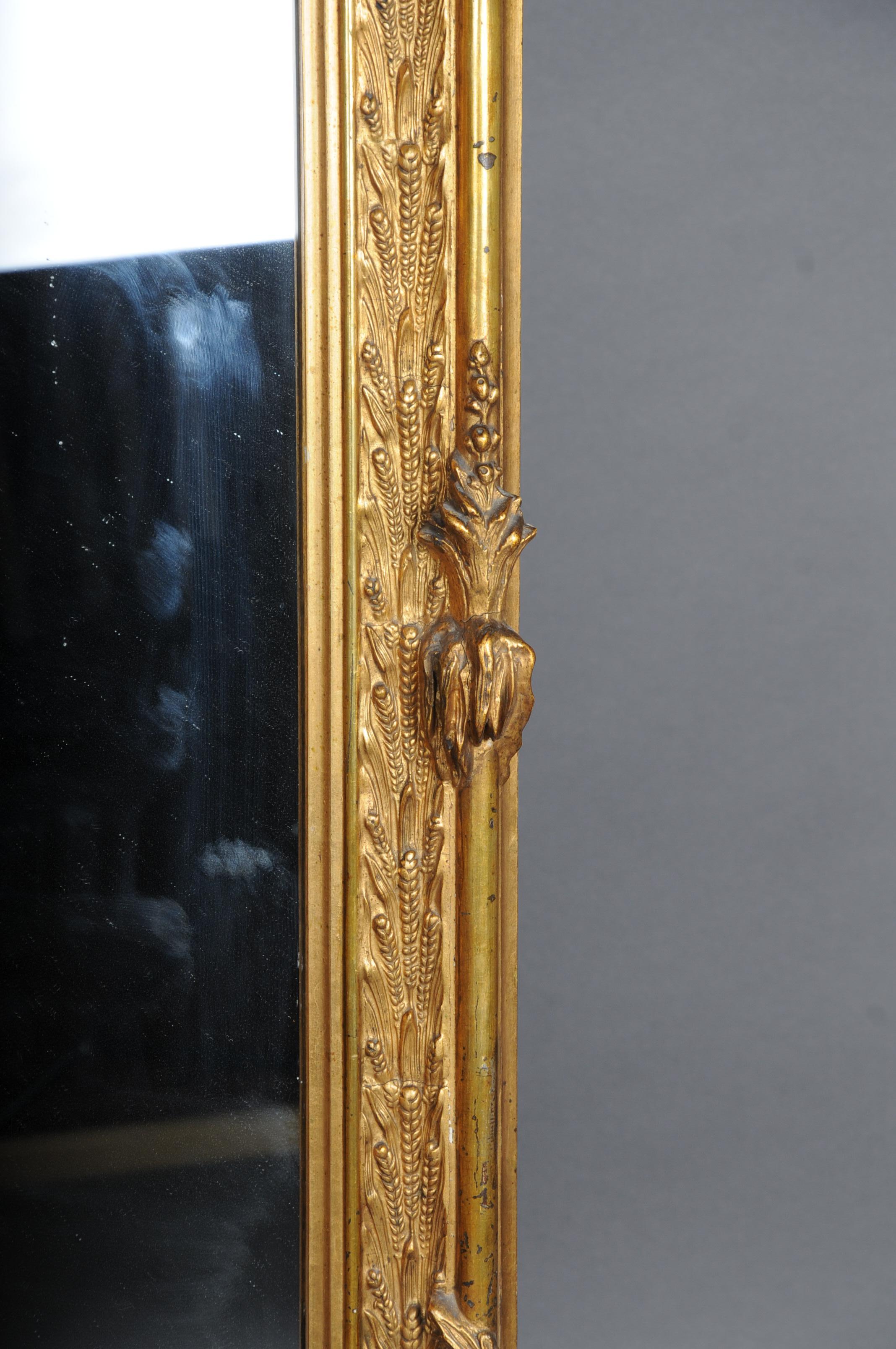 Antique Historicism Mirror, Around 1870, Gilded For Sale 2