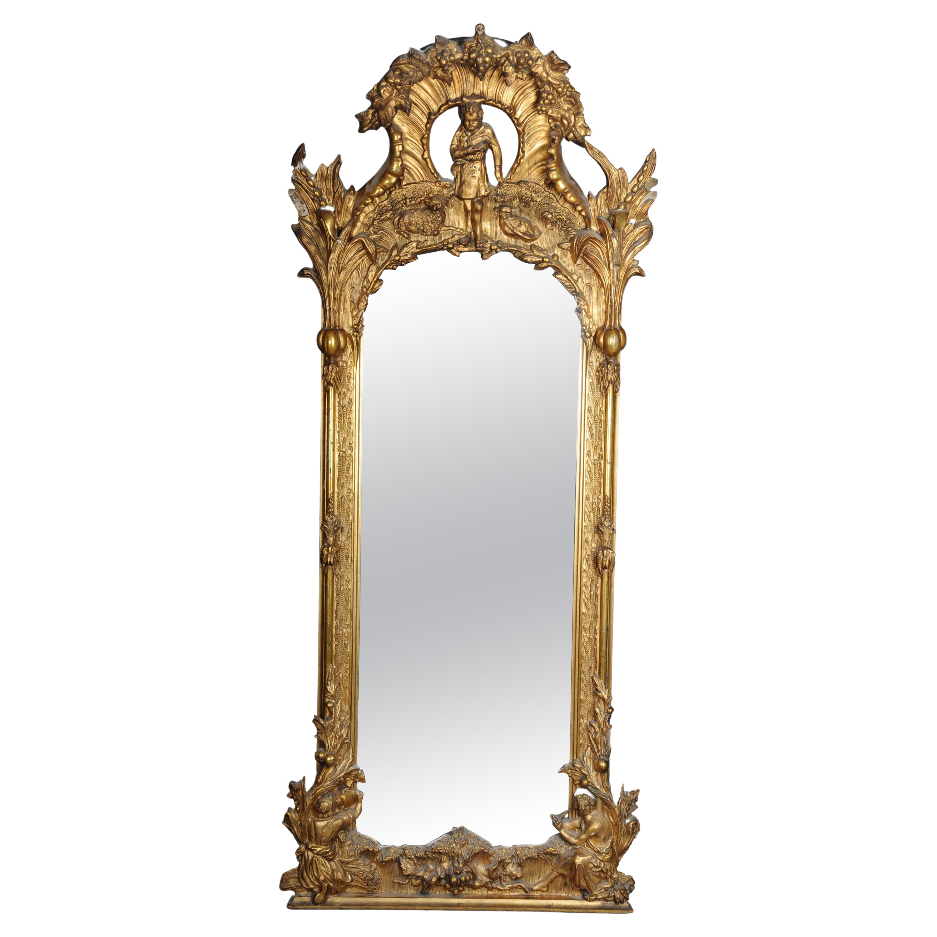 Antique Mirror, Intorno al 1870, Dorato