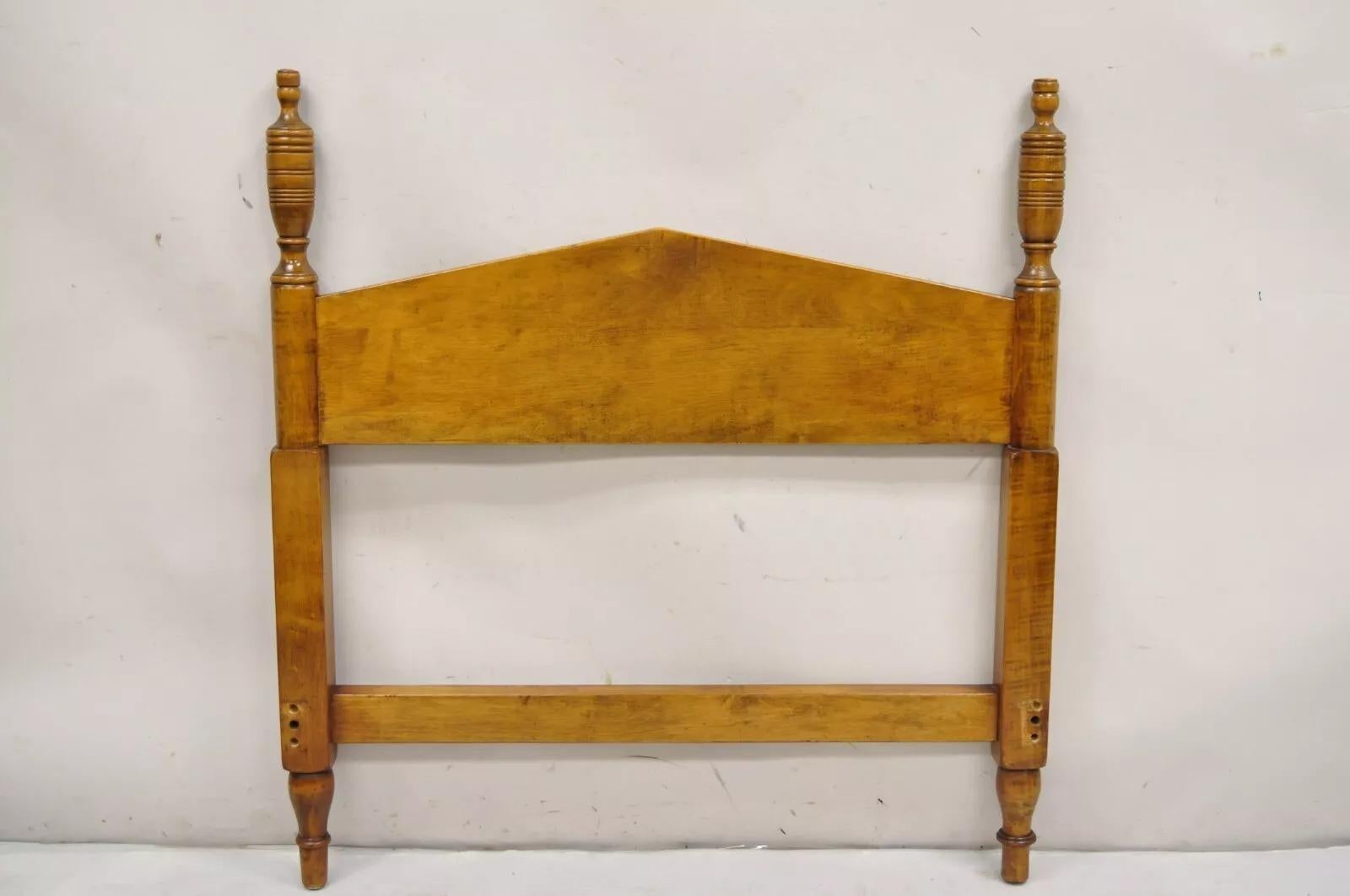 Other Antique Hitchcock Style Maple Wood Single Twin Bed Frames w/ Urn Finial - a Pair