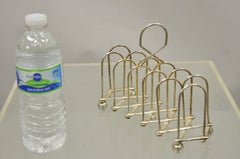 Antiguo tostador extensible plegable eduardiano HL & Co bañado en plata