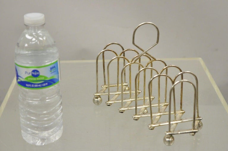 Toast Rack Expandable Antique HL and Co Silver Plated Edwardian Folding Expanding Toast Rack ...