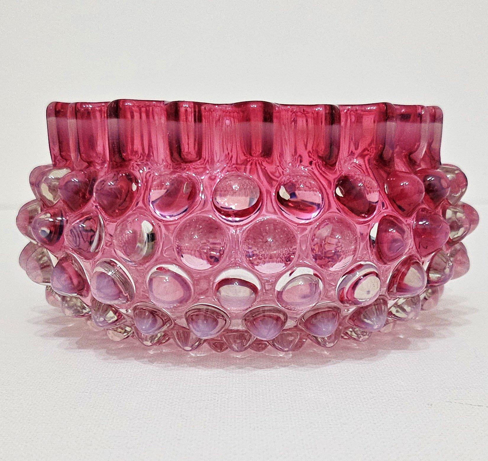 Antique Hobbs, Brockunier, & Co Dewdrop (Hobnail) Glass Bowl
6 x 2.5 inches apx
This is a very pretty bowl in nice antique condition. The last three photos are taken with a light shined on the piece.
Measurements are approximate. Please be aware