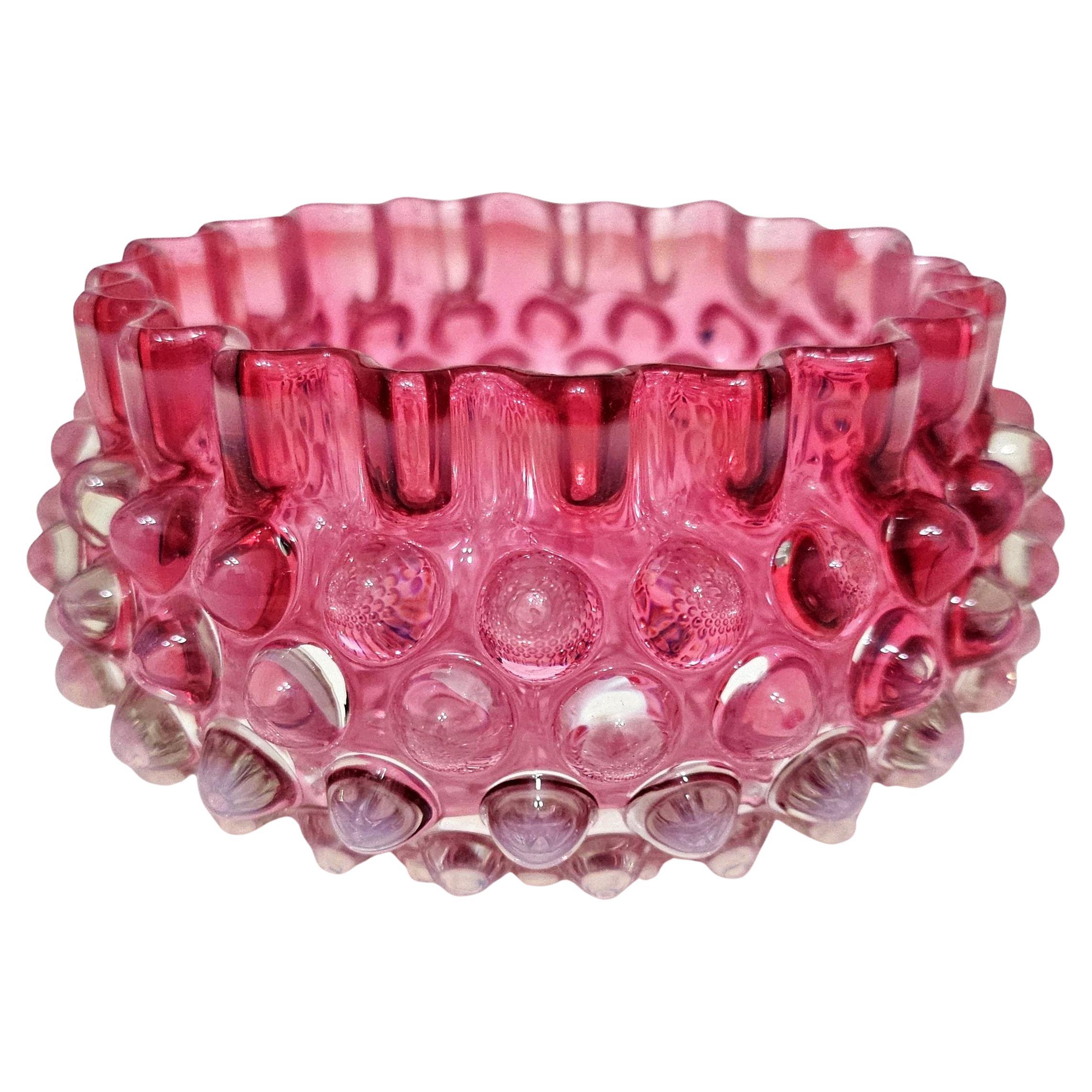Antique Hobbs, Brockunier, & Co Dewdrop (Hobnail) Glass Bowl