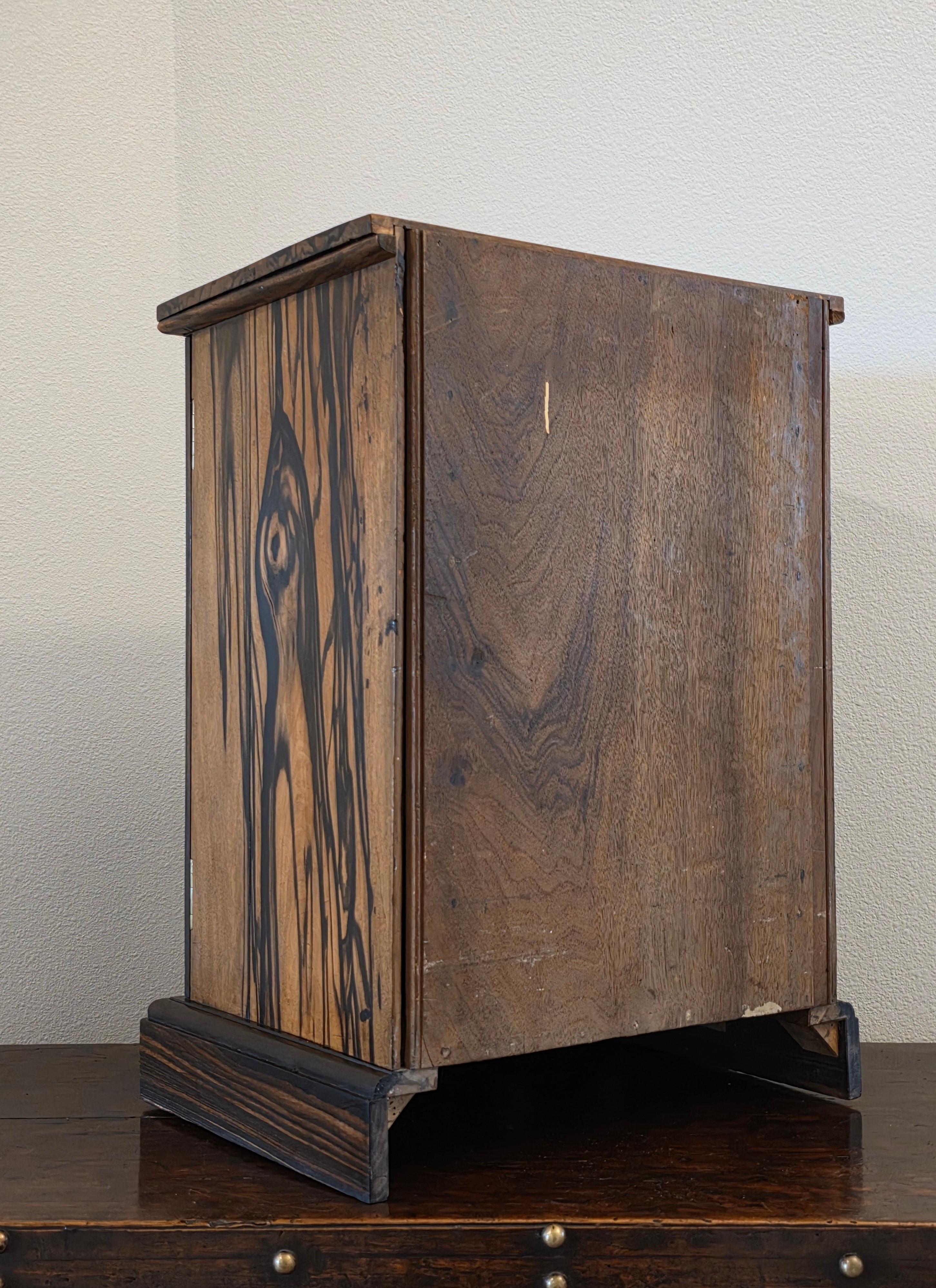 Antique Hobbs & Co. London Regency Style Exotic Zebra Wood Collector's Cabinet For Sale 6