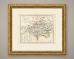 Antique Hobson Fox Hunting Map of Dorsetshire, Blackmore Vale Hunt, circa 1870