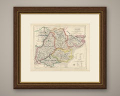 Antique Hobson Fox Hunting Map of Essex, Essex Union Hunt, circa 1870