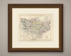Antique Hobson Fox Hunting Map of Kent, Tickham Hunt, circa 1870