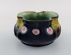 Antique Höganäs Art Nouveau Bowl in Glazed Ceramics, Early 20th Century