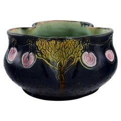 Antique Höganäs Art Nouveau Bowl in Glazed Ceramics, Early 20th Century