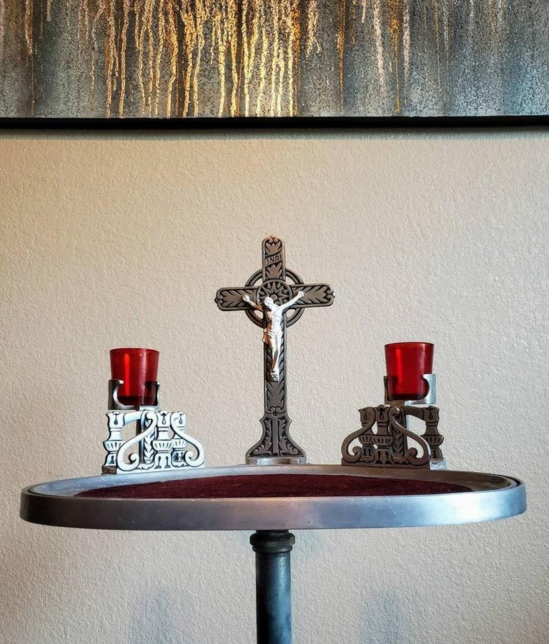 Antique Holland Brass Works 203 Religious Funerary Stand at 1stDibs