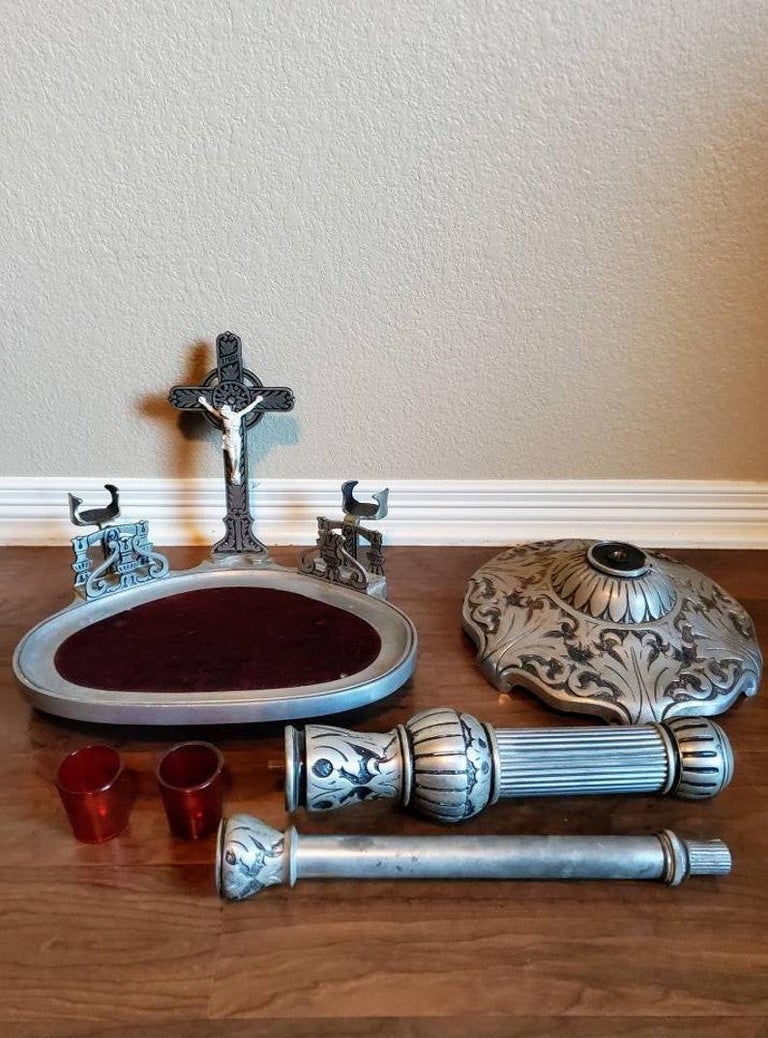 Antique Holland Brass Works 203 Religious Funerary Stand at 1stDibs