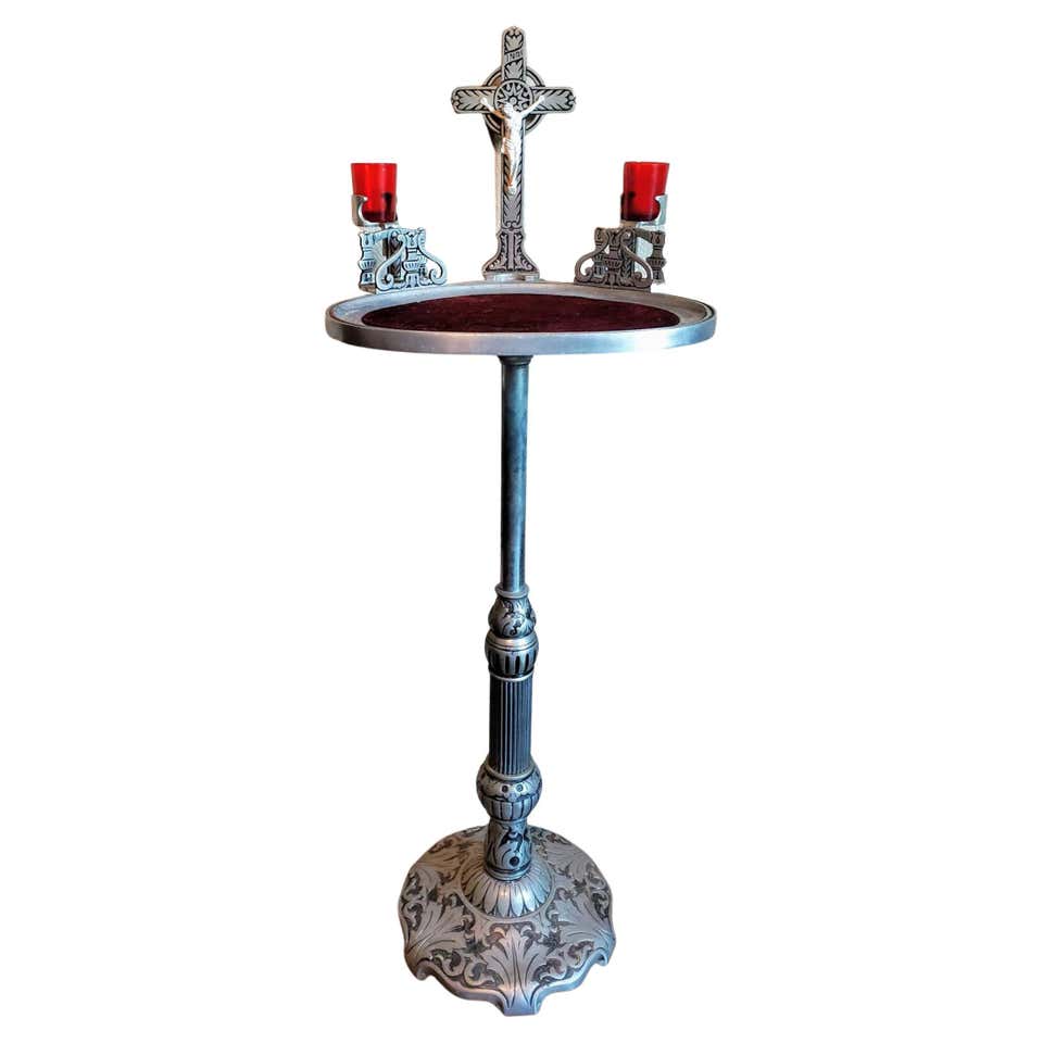 Antique Holland Brass Works #203 Religious Funerary Stand at 1stDibs