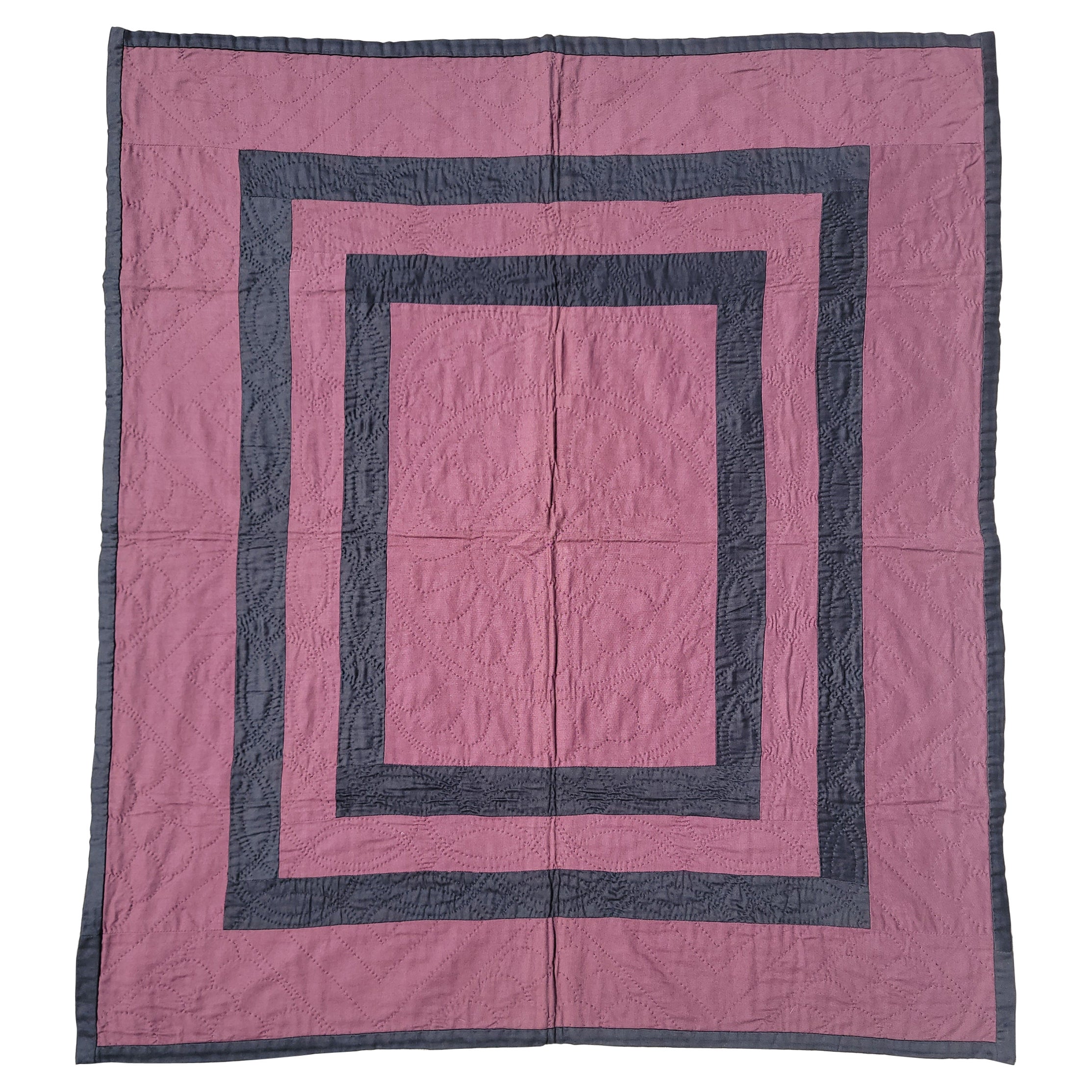 Antique Holmes County Ohio Amish Plain  Crib Quilt