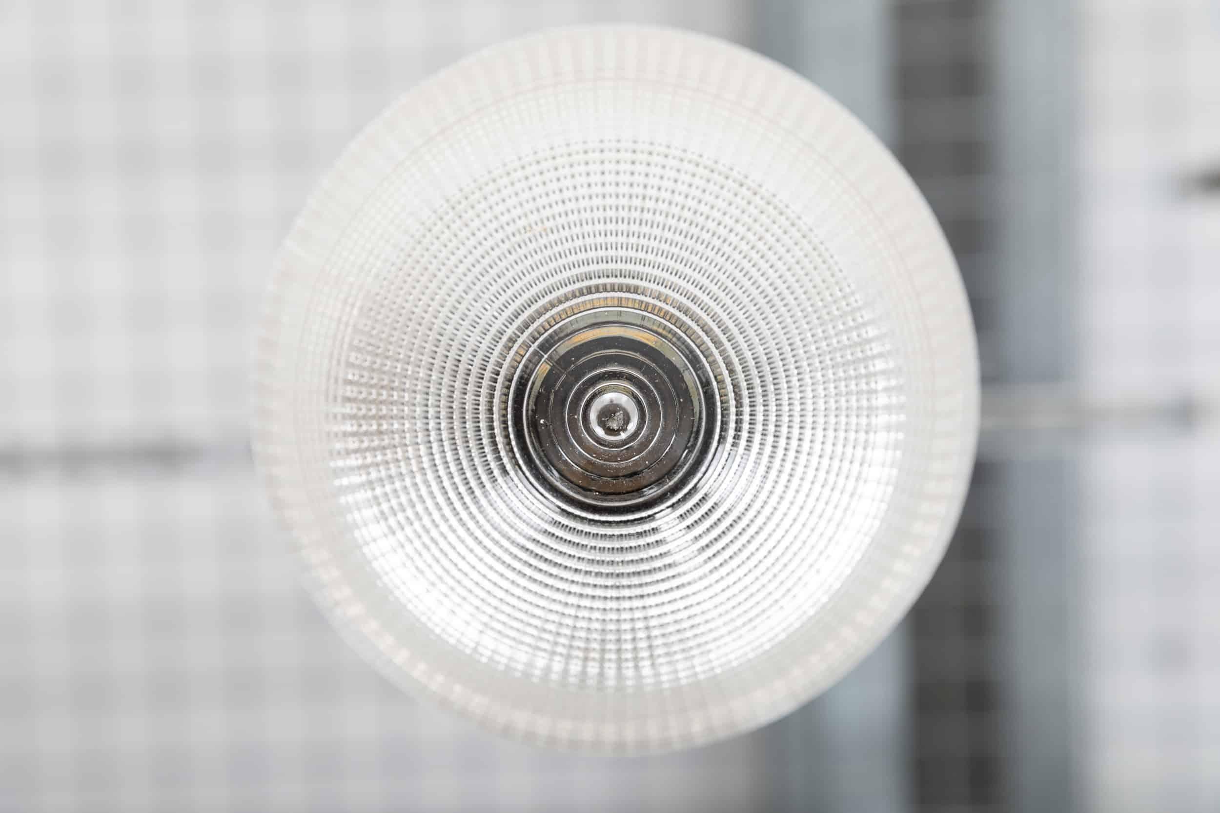 Antique Holophane Acorn Prismatic Glass Pendant Lamp, C.1930 1