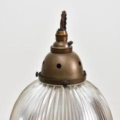 Antique Holophane Prismatic Church Pendant Light
