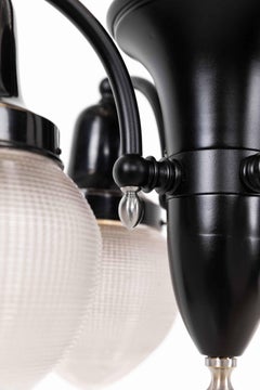 Antique Holophane / Ritter Dentists Cluster Chandelier Light Pendant, C.1920