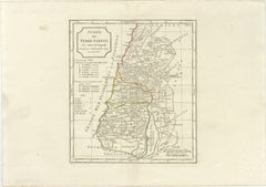 Antique Holy Land Map, Judée ou Terre Sainte, Robert de Vaugondy, 1806