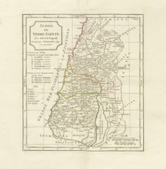 Antique Holy Land Map, Judée ou Terre Sainte, Robert de Vaugondy, 1806