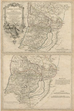 Antique Holy Land Map, Terrae Sanctae Tabula – Guillaume De L’Isle, 1782