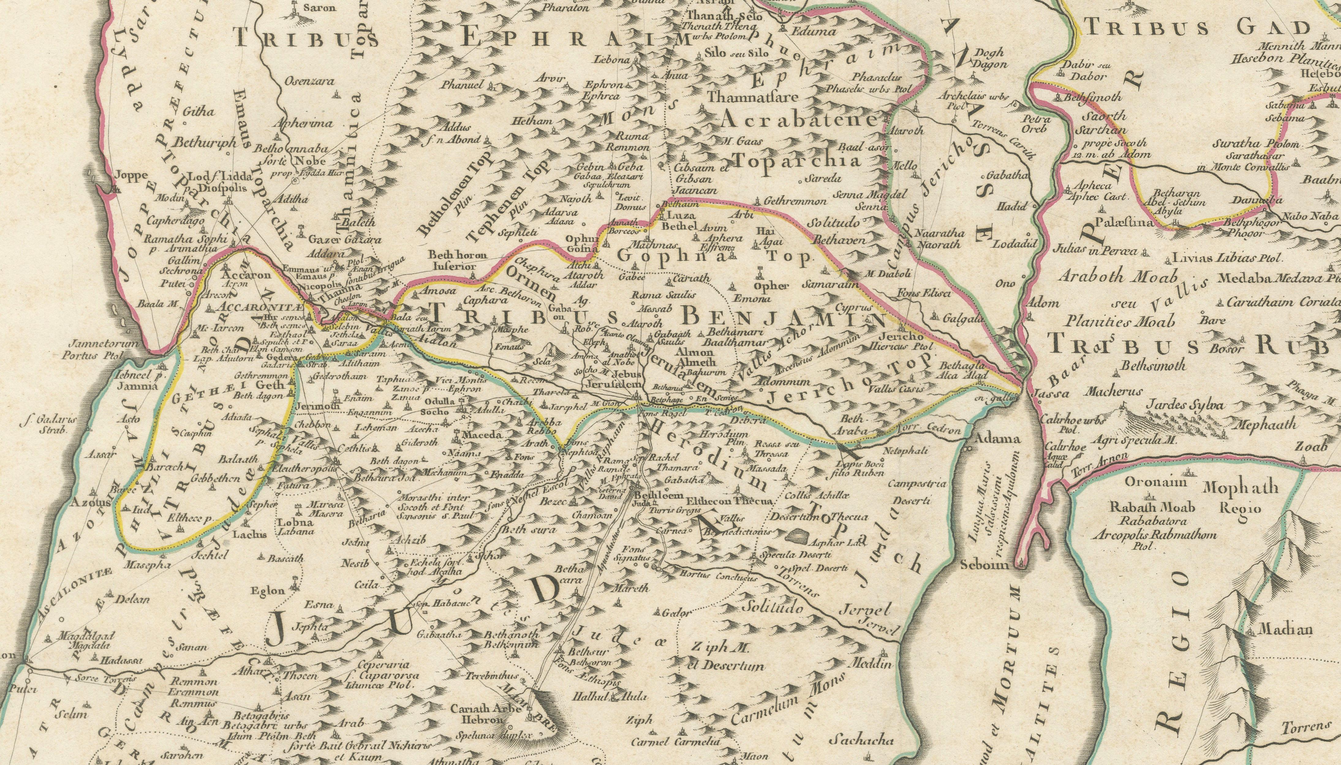 Antique Holy Land Map, Terrae Sanctae Tabula – Guillaume De L’Isle, 1782