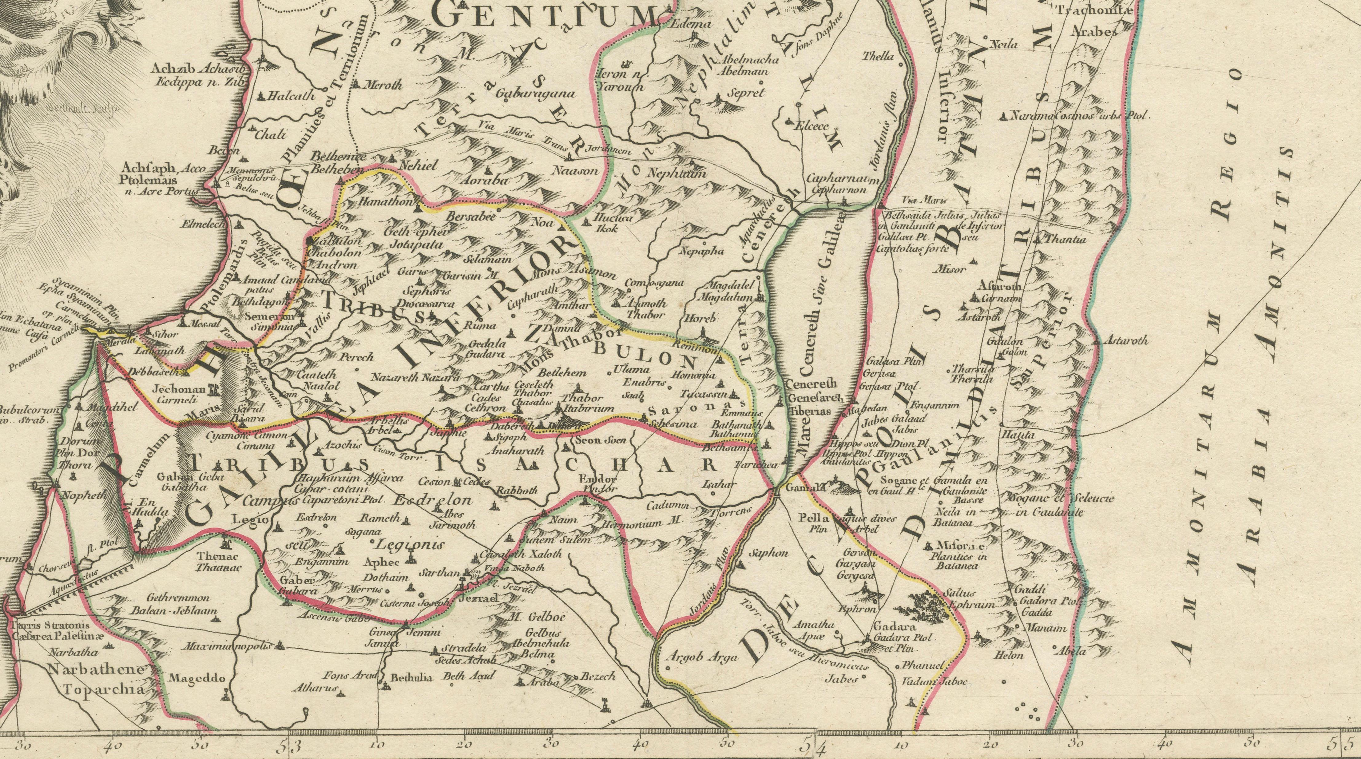 Antique Holy Land Map, Terrae Sanctae Tabula – Guillaume De L’Isle, 1782