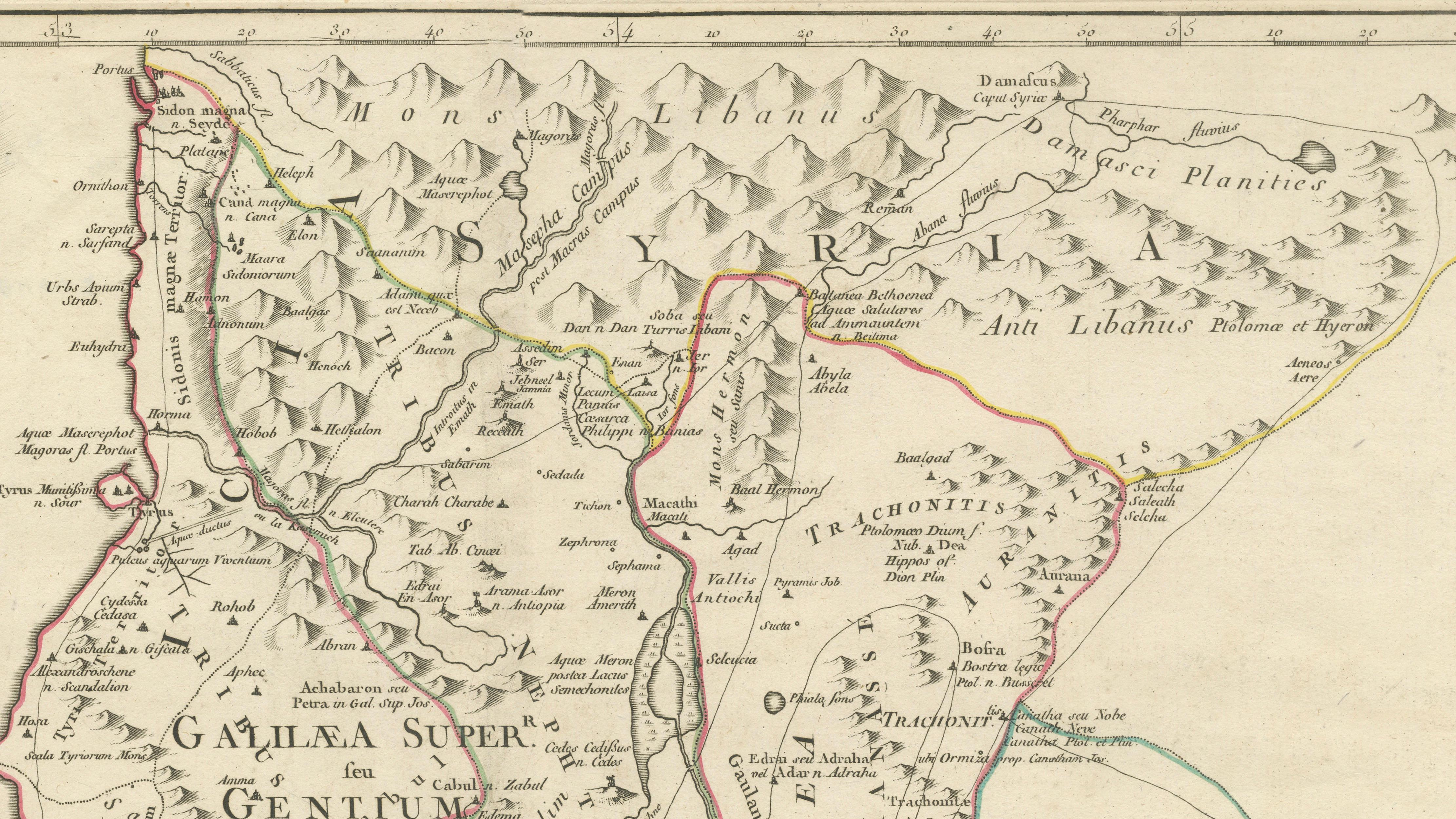 Antique Holy Land Map, Terrae Sanctae Tabula – Guillaume De L’Isle, 1782