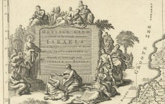 Antique Holy Land Map, Twelve Tribes of Israel – Covens & Mortier, c.1700