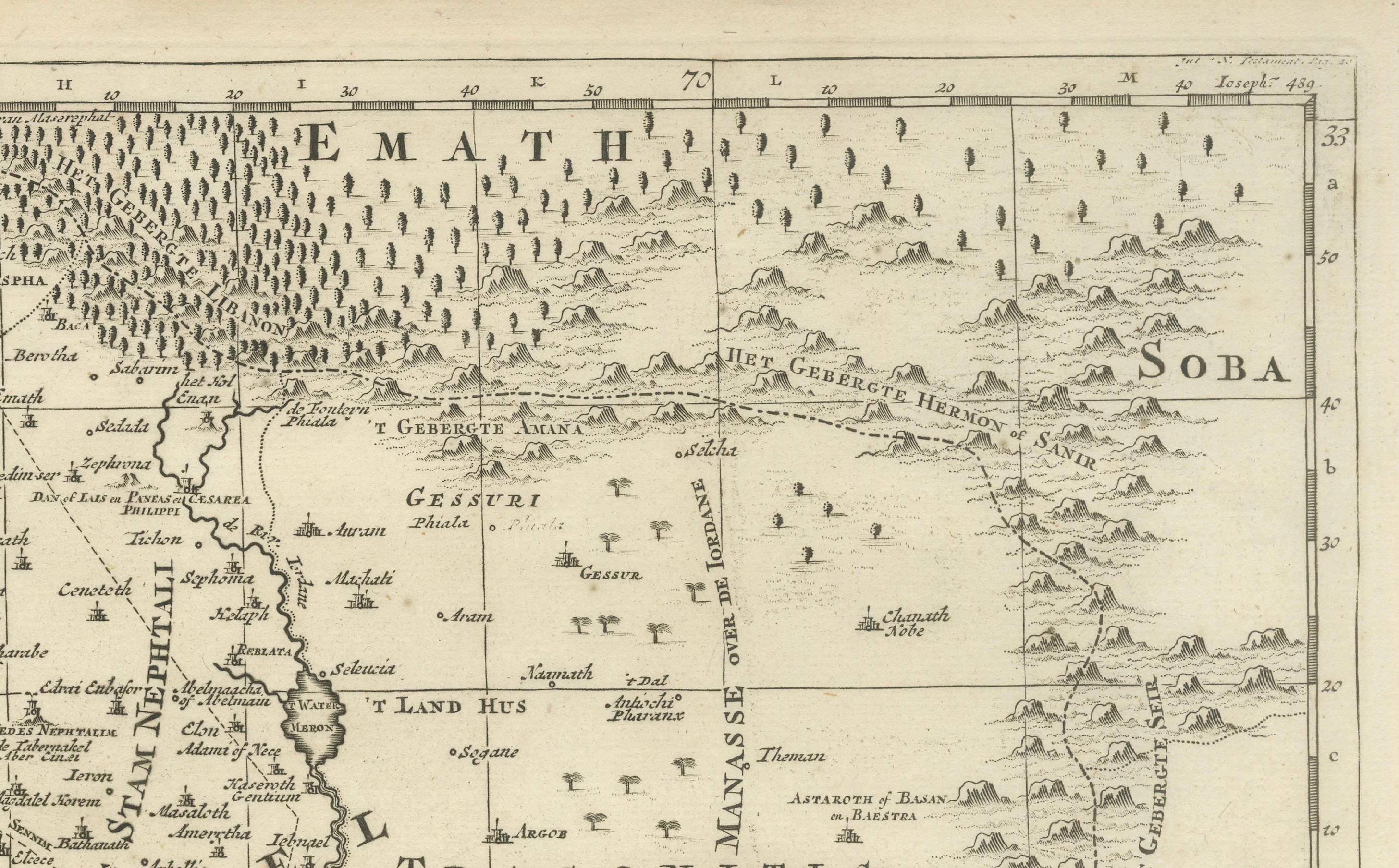 Antique Holy Land Map, Twelve Tribes of Israel – Covens & Mortier, c.1700