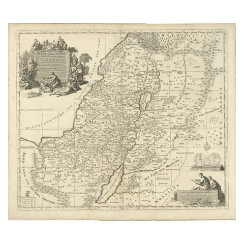 Antique Holy Land Map, Twelve Tribes of Israel – Covens & Mortier, c.1700