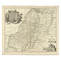 Antique Holy Land Map, Twelve Tribes of Israel – Covens 
Mortier, c.1700