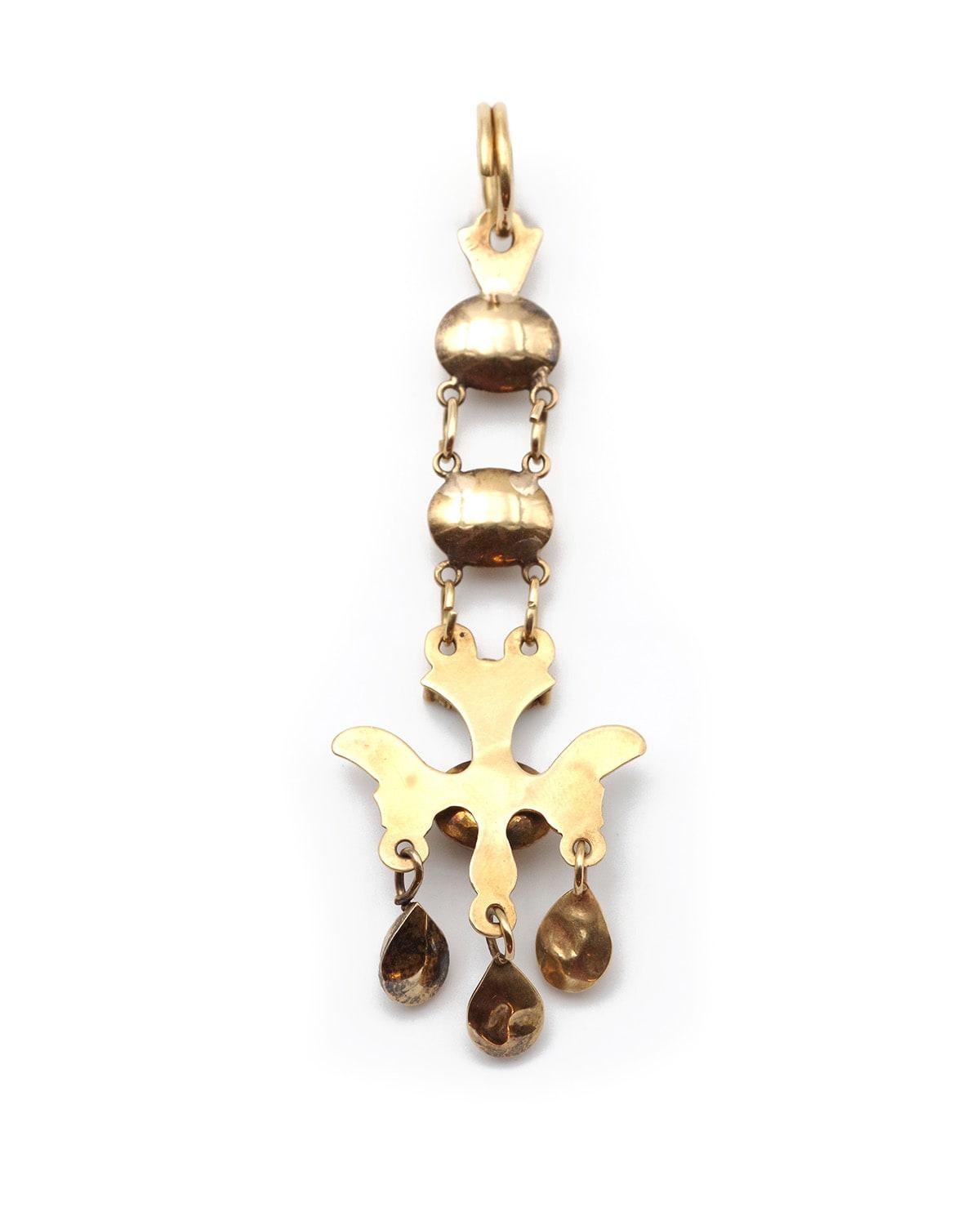 Late Victorian Antique Holy Spirit from Aurillac in 18k gold, Antique regional St-Esprit For Sale