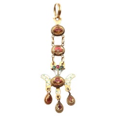 Antique Holy Spirit from Aurillac in 18k gold, Antique regional St-Esprit