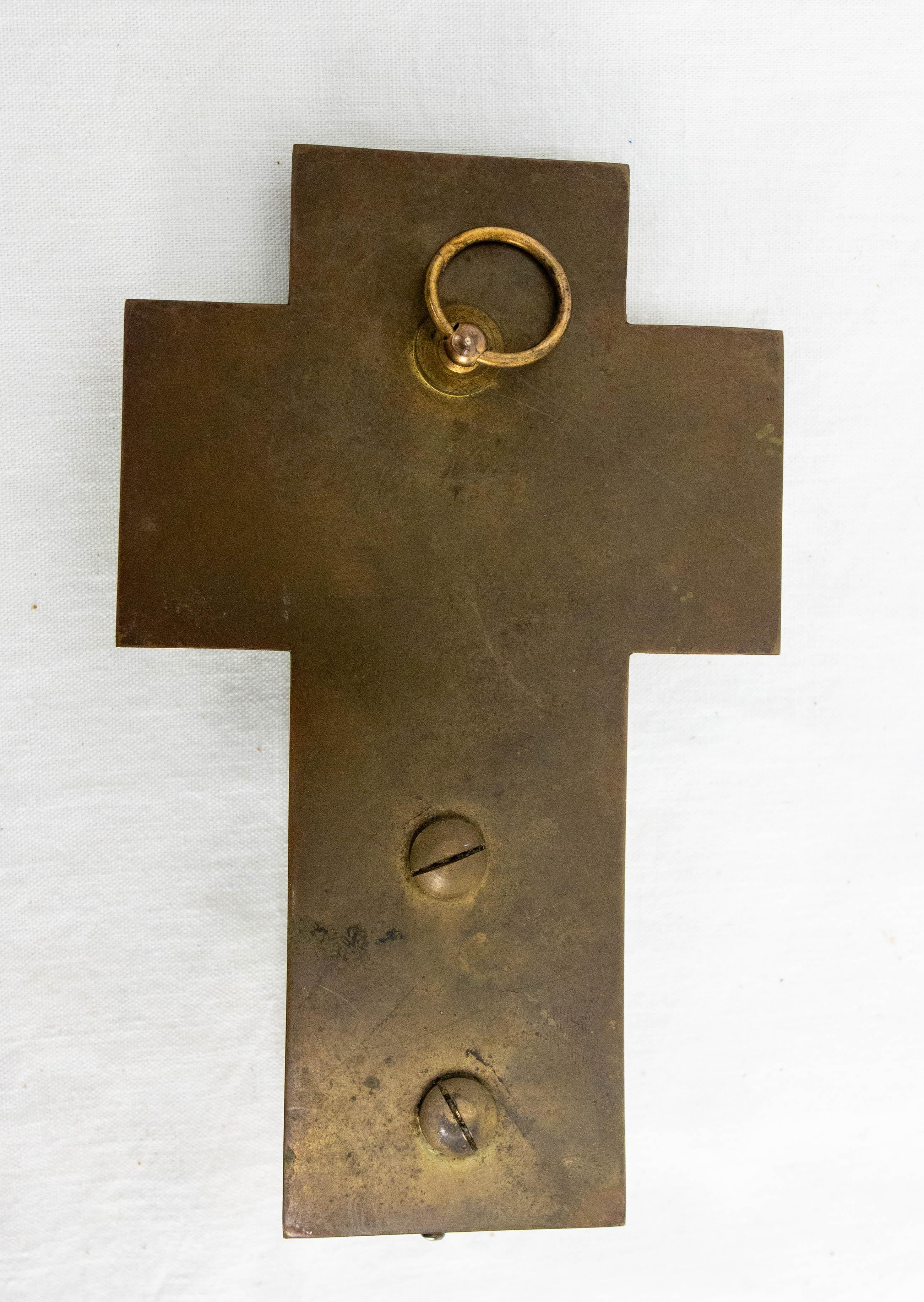 Antique Fonts baptismaux Crucifix Champleve Onyx French Napoleon III en vente 1