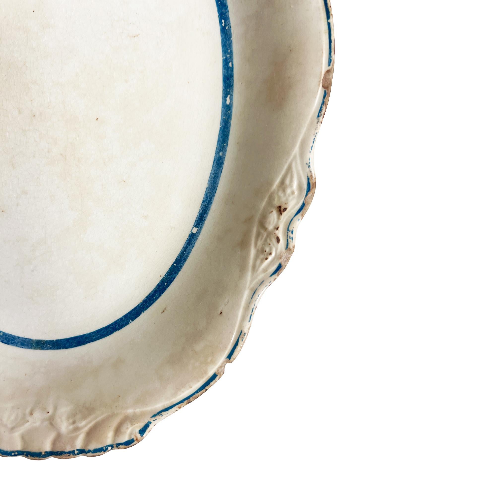 Céramique Ancien plat de service ovale Homer Laughlin 