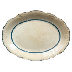 Antique Homer Laughlin “Virginia Rose” Oval Serving Platter – Blue Band Ironston