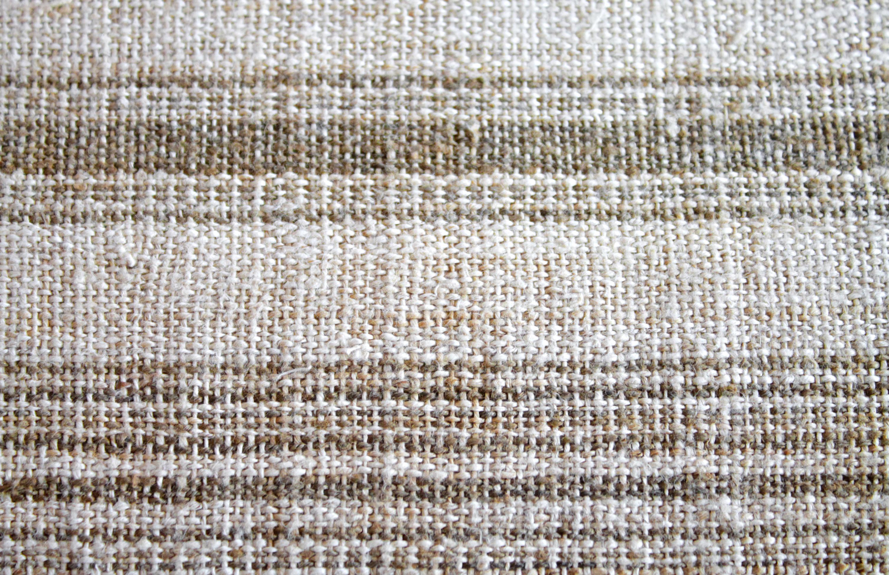Antique Homespun Linen Pillows in Natural and Brown Stripe by Full Bloom Cottage 1