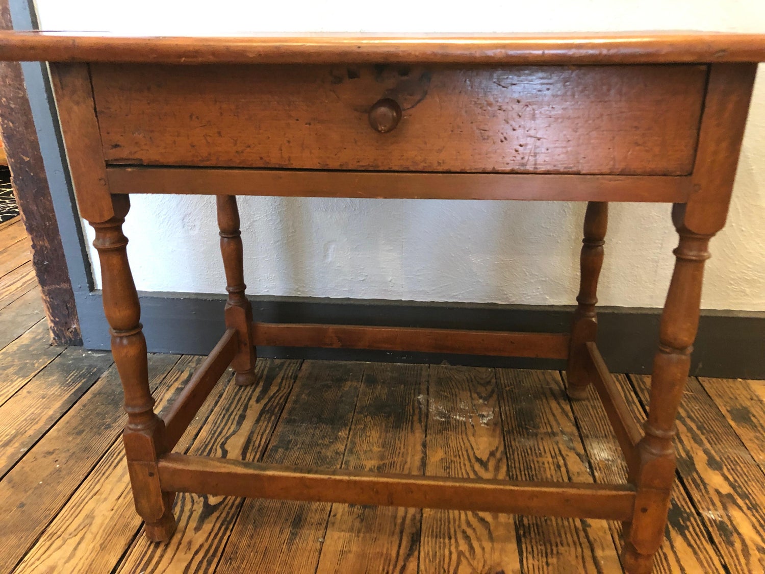 Antique Honey Pine Farm Side Table At 1stdibs